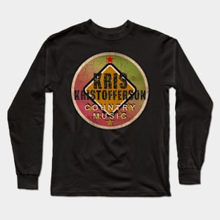 Art drawingg Kris Kristofferson Long Sleeve T-Shirt